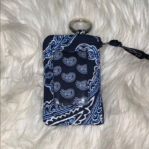 Vera Bradley ID Zip Pouch w/ Lanyard.
